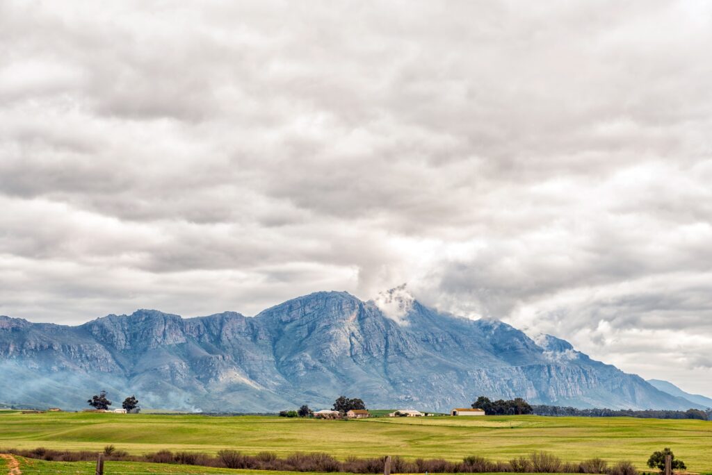 Farm landscape on road N7 between Piketberg and Citrusdal